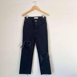 Abercrombie & Fitch Low Rise 90s Straight Leg Black Jeans Size 0/25